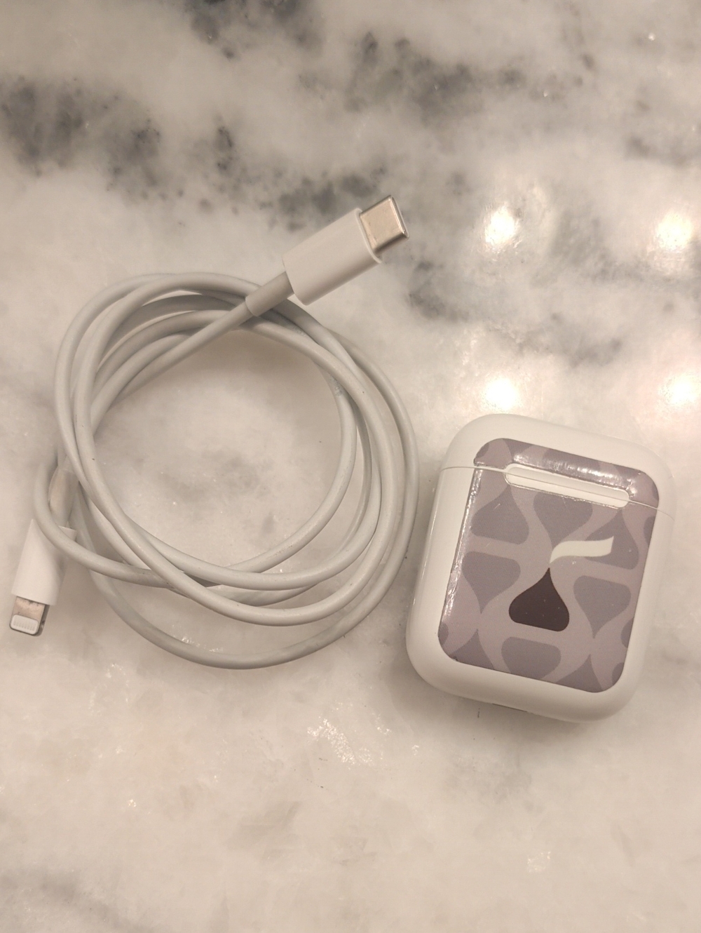 Apple 1st Generarion Air Pods Limited Edition Hershey Print. Air Pods Work Great